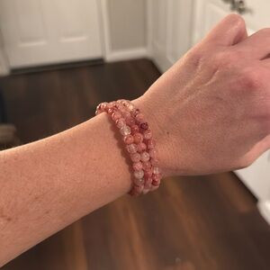 Wrap Pink beaded bracelet
